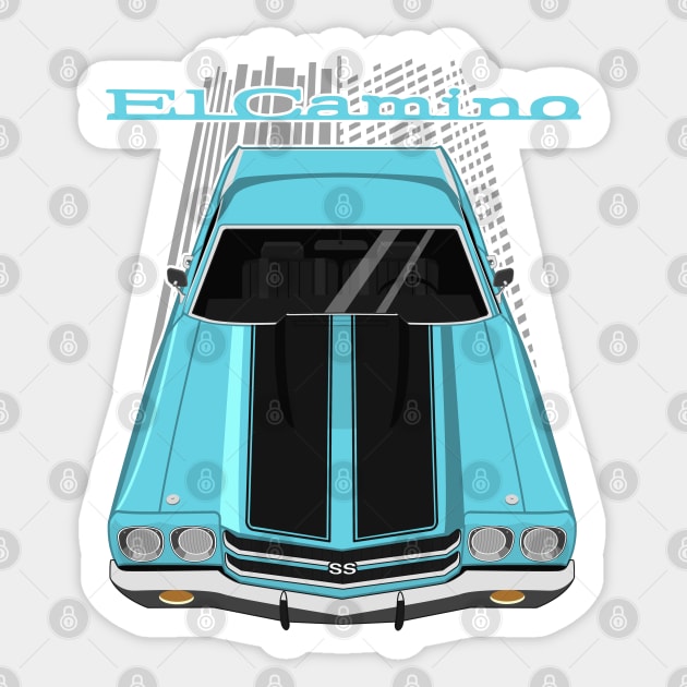 Chevrolet El Camino SS 1970 - turquoise Sticker by V8social